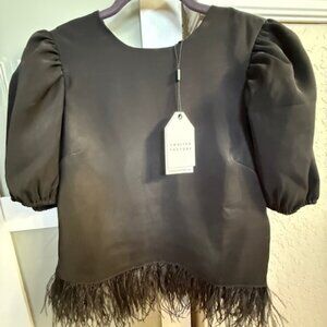 English Factory Black Blouse Size S